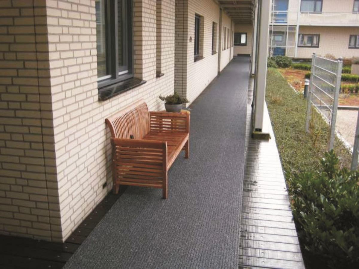 SICHERHEITSMATTE Rutschfest R13 Terra 120x500cm - Dunkelorange, Kunststoff (120/500cm) - AKO