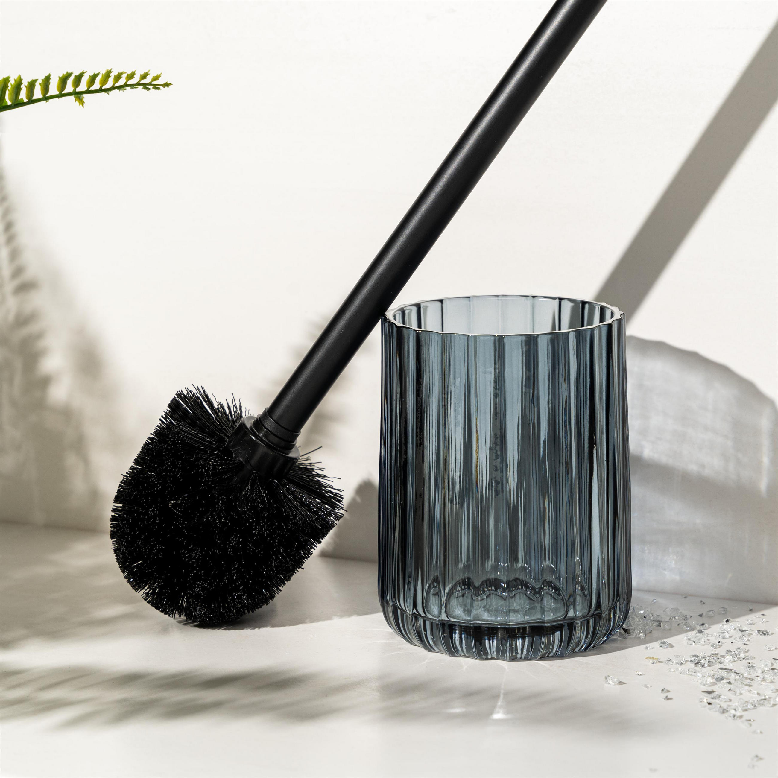 WC-GARNITUR, grau - Grau, Glas (10/36/10cm) - bremermann