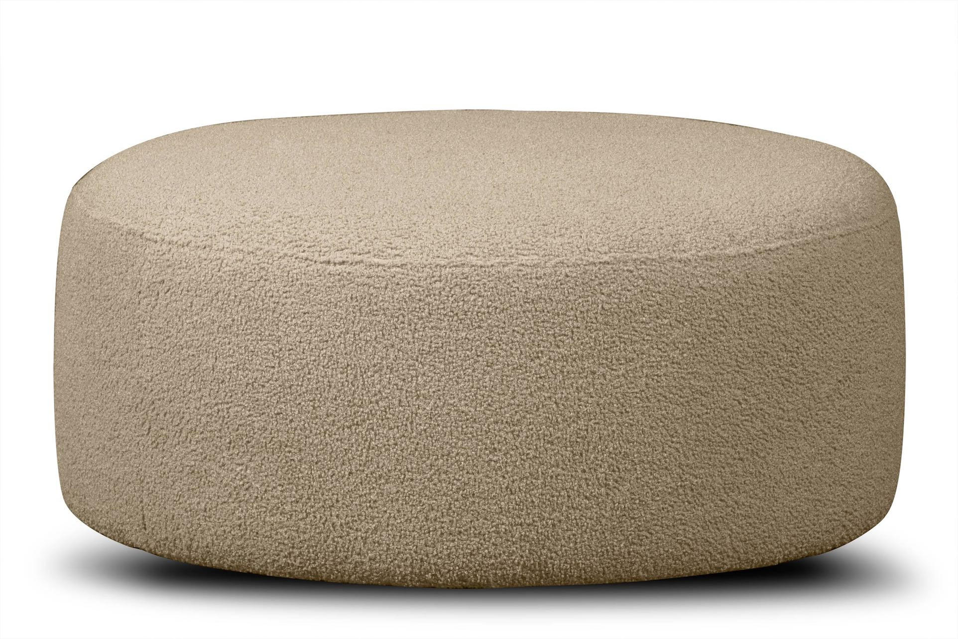 SITZHOCKER RAGGI mit 360° Drehfunktion, Beige - Beige, Textil (80/36/80cm) - KONSIMO®