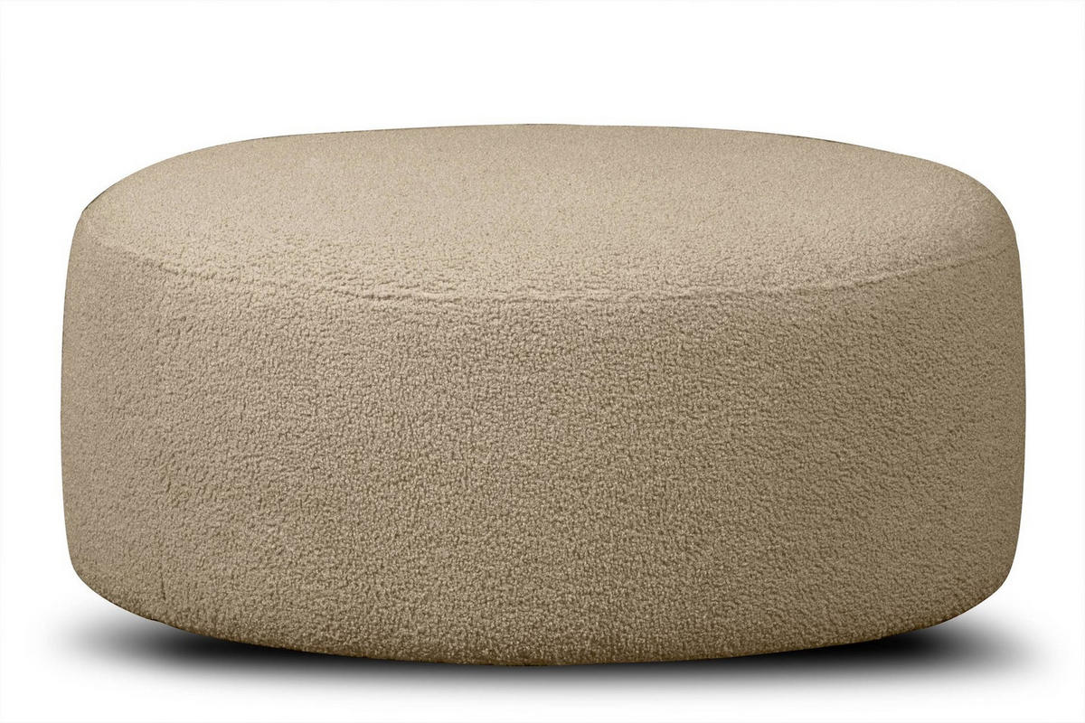 SITZHOCKER RAGGI mit 360° Drehfunktion, Beige - Beige, Textil (80/36/80cm) - KONSIMO®