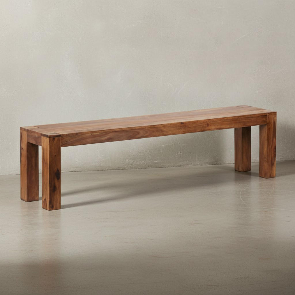SITZBANK Massivholz Landhausstil handgefertigt, Braun 180x35x45 cm - Braun, Holz (180/45/35cm) - KADIMA DESIGN