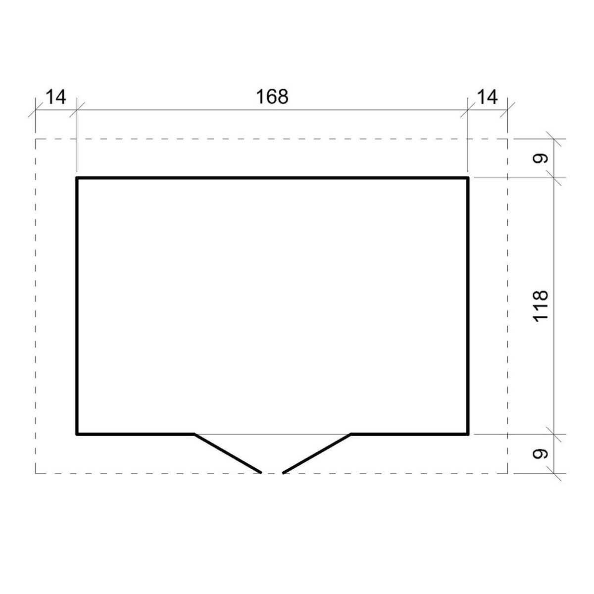 DREVENÝ záhradný domček 1.98 m² TIMBELA M367F - béžová, drevo (180/218/136cm) - Timbela