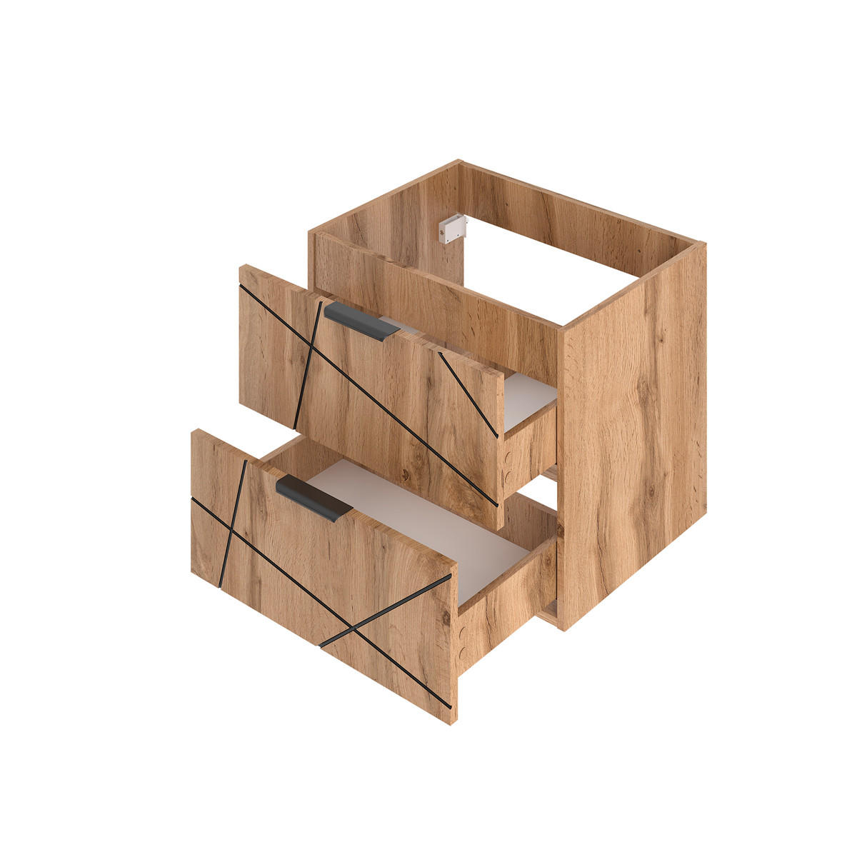 WASCHTISCH 60.6cm Teren Holz - Braun, Holzwerkstoff (60.6/52.2/46.5cm) - Petits-meubles