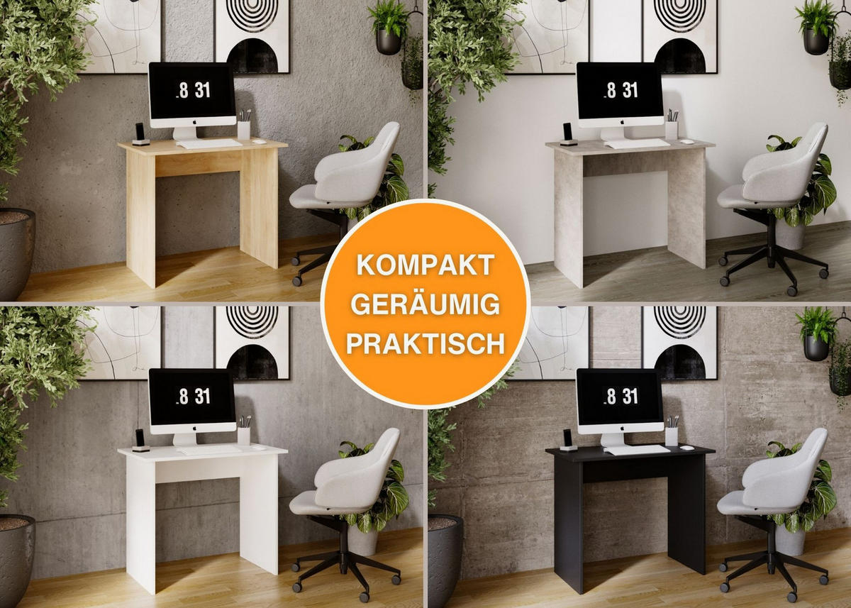 SCHREIBTISCH Sonoma Eiche 90/50/73cm - Sonoma Eiche, Holzwerkstoff (50/90/73cm) - CraftPAK