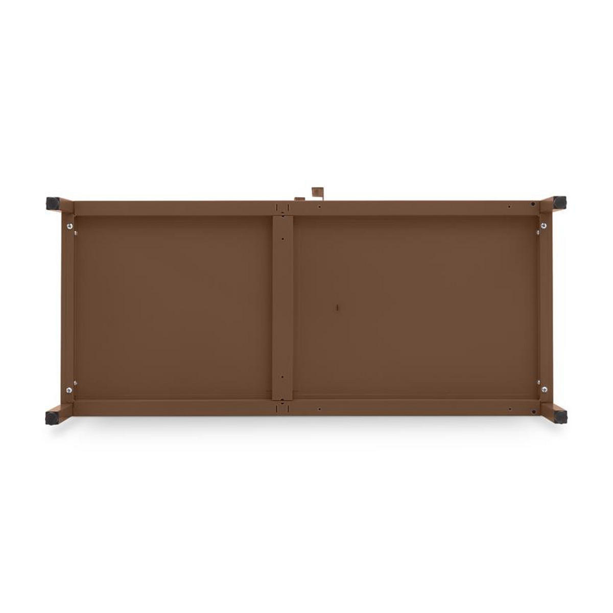 METALLREGAL H170cm 4 Türen 4 Fächer Braun und Geriffeltes Glas KIARA - Braun, Metall (35/170/80cm) - Sicaan