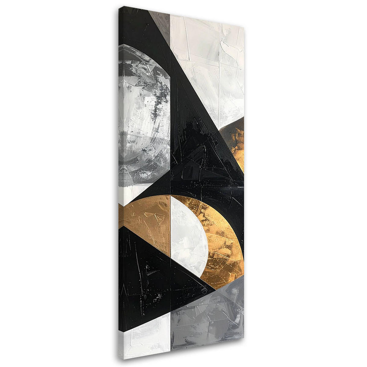 LEINWANDBILD 3D und geometrisch 50x150cm - Schwarz, Textil (50/150cm) - Feeby