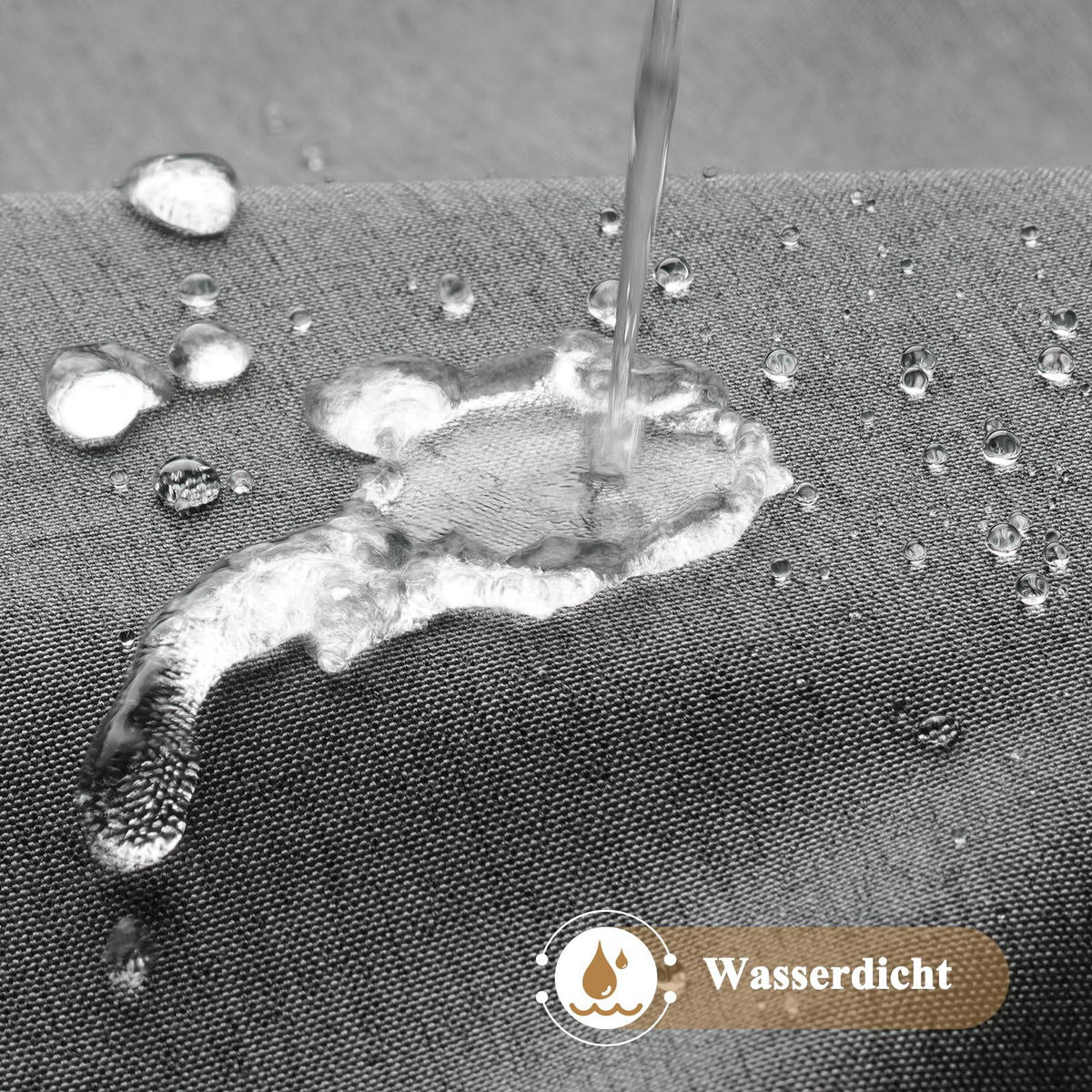 DUSCHVORHANG Leinen Wasserdicht Grau 180/180 cm - Grau, Textil (180/180cm) - Kaket