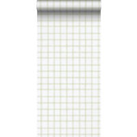 TAPETE Karomuster 53 cm x 10.05 m - Weiß, Papier (53/1000cm) - Sanders & Sanders