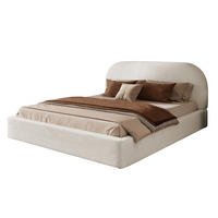 POLSTERBETT 180/200 cm mit Lattenrost, gepolstertem Kopfteil und abnehmbaren Bezügen, Beige - Beige, Textil (180/200cm) - Redom
