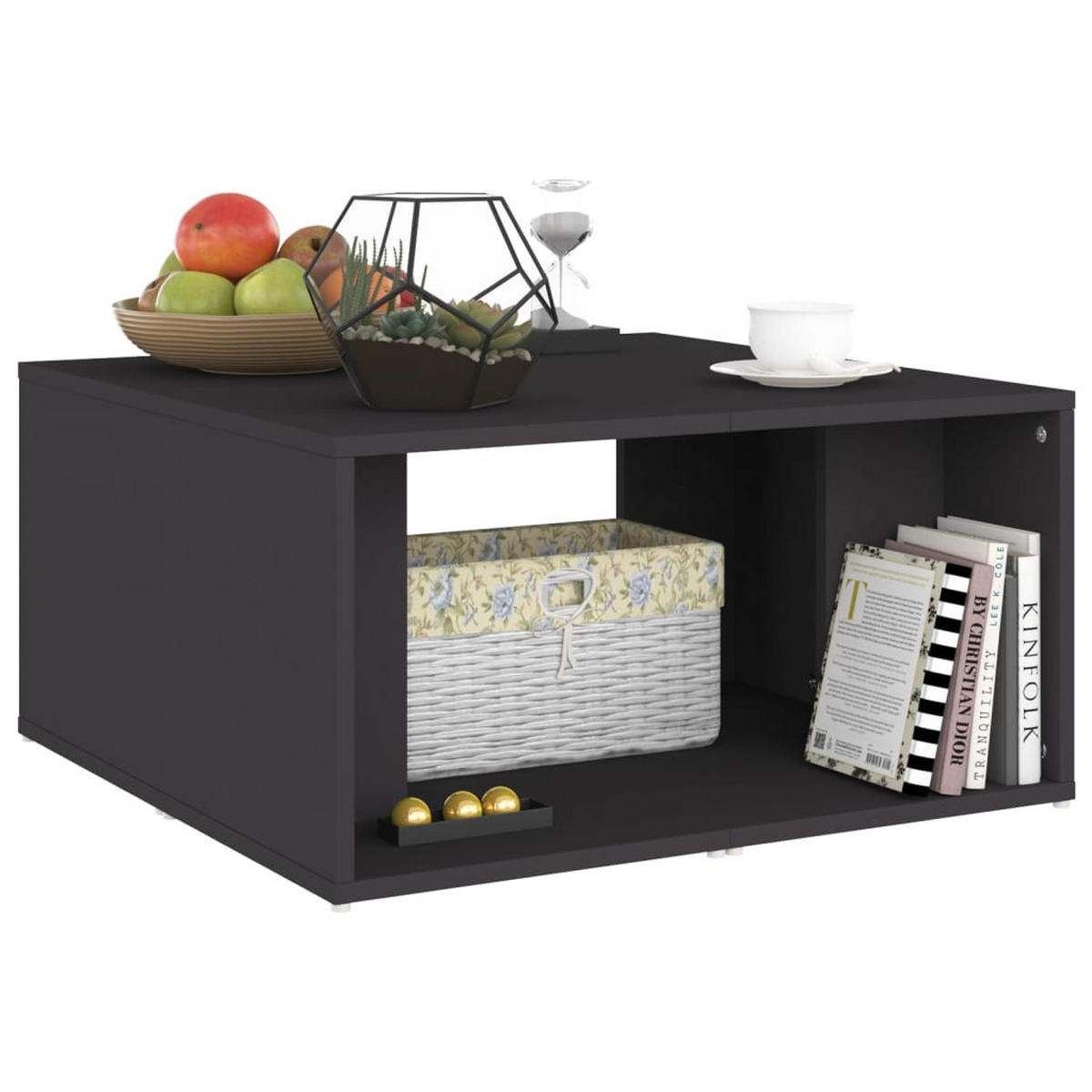 COUCHTISCHE 4 Stk. Grau 33x33x33 cm Holzwerkstoff - Grau, Holzwerkstoff (66/66/33cm) - furnicato