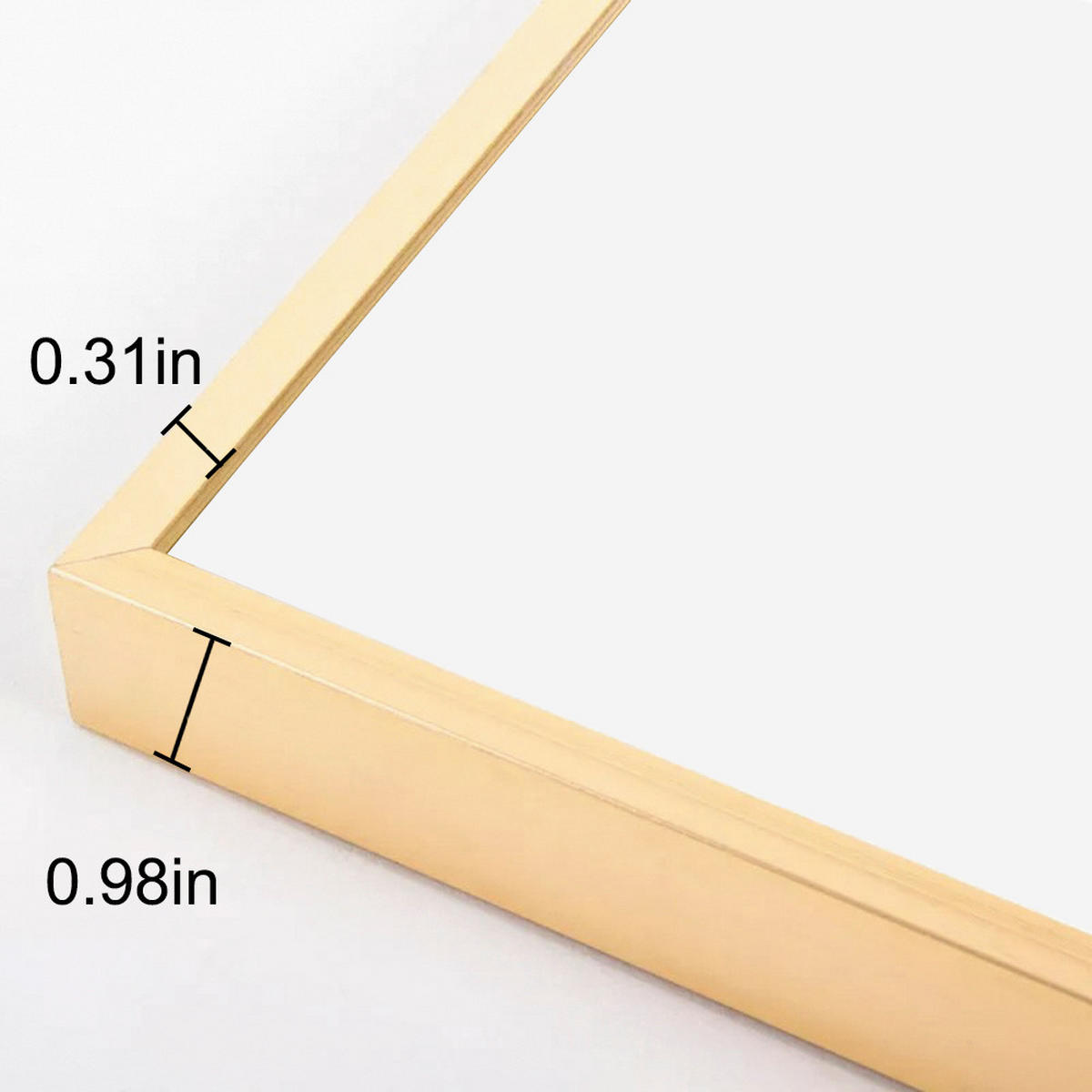 WANDSPIEGEL Ganzkörperspiegel, Rechteckiger Ankleidespiegel - Goldfarben, Metall (40/150/5cm) - Joyfair
