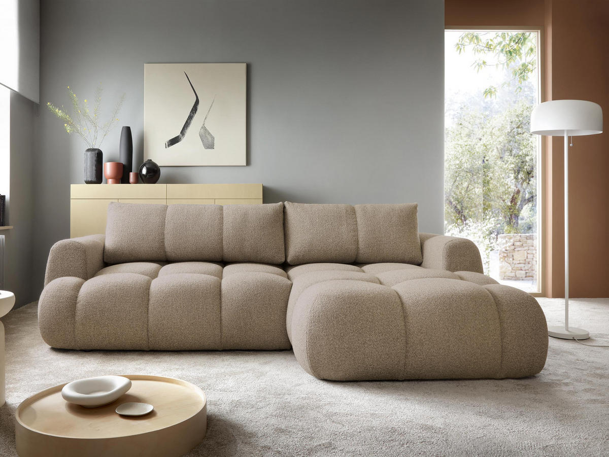 ECKSOFA Mitto, Seite: Rechts - Schwarz/Braun, Holz/Kunststoff (270/173cm) - MIRJAN24