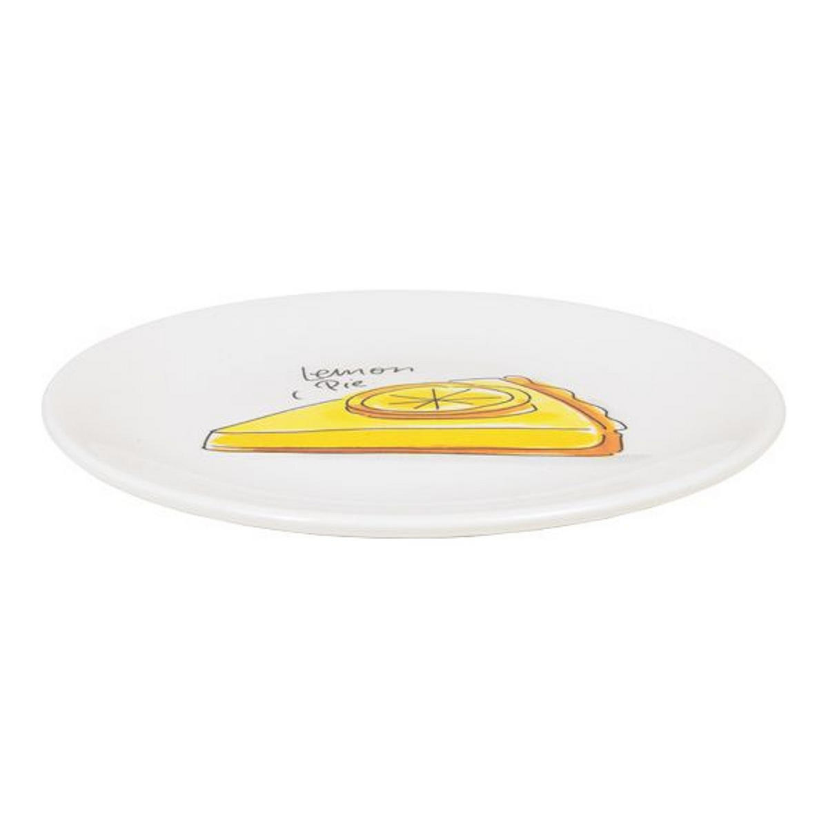 KUCHENTELLER Zitronenkuchen in Bunt - 18cm - Multicolor, Keramik (18/18/2cm) - Blond Amsterdam