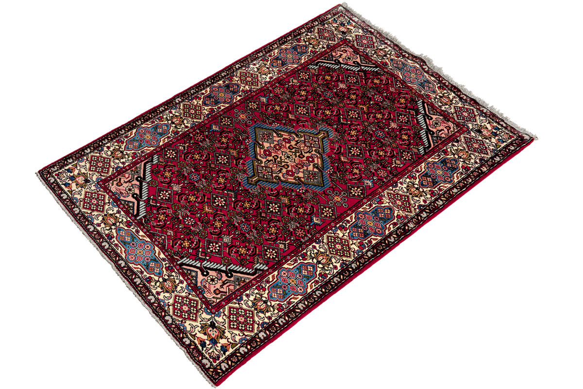 ORIENTTEPPICH handgeknüpft Assadabad Rot 191/125 cm Schurwolle - Rot, Textil (125/191cm) - Looma