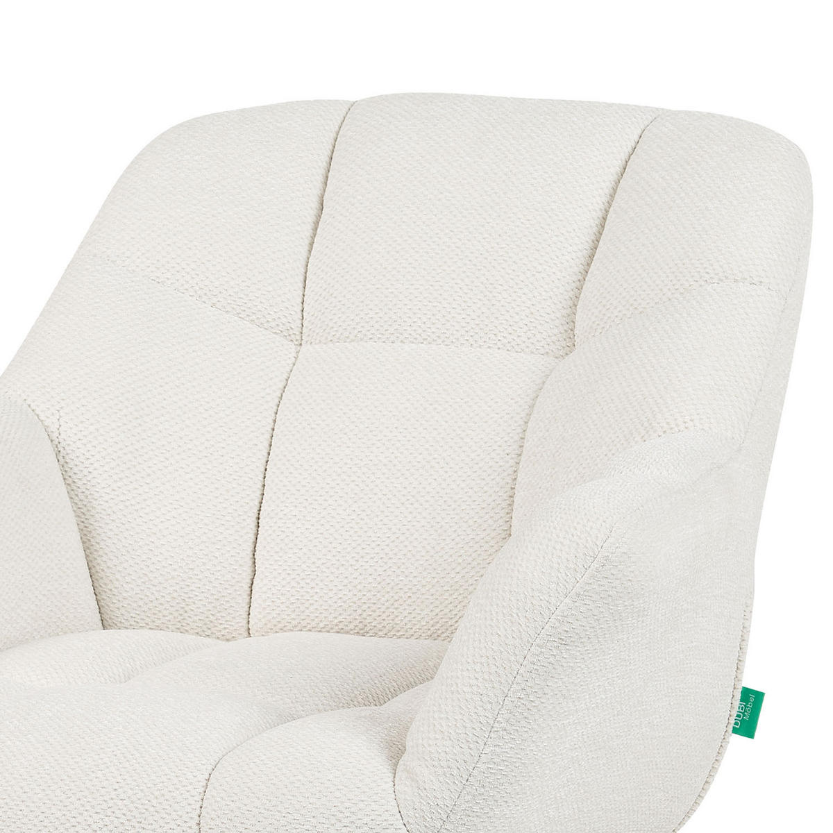 DREHSTUHL Mika-Mila - Creme/Schwarz, Textil/Metall (65/81/66cm) - DUBI Möbel