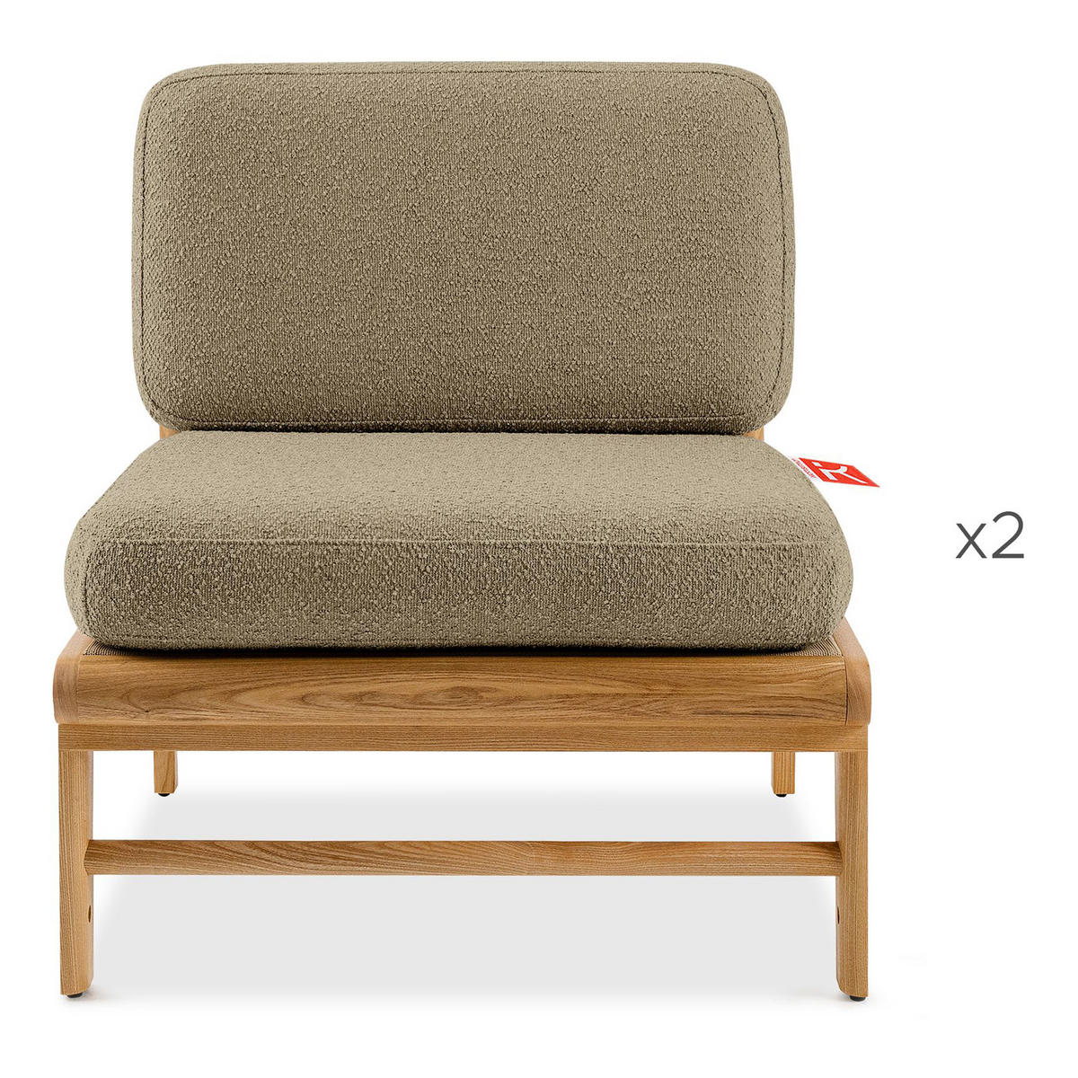 LOUNGESOFA ATREDA rechts - Beige, Holz/Textil (300/80/160cm) - KONSIMO®