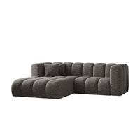 ECKSOFA L-form Sofa Grand modular stoff Haga Graphit Links - Dunkelgrau, Holz (179/227cm) - Kaiser Möbel