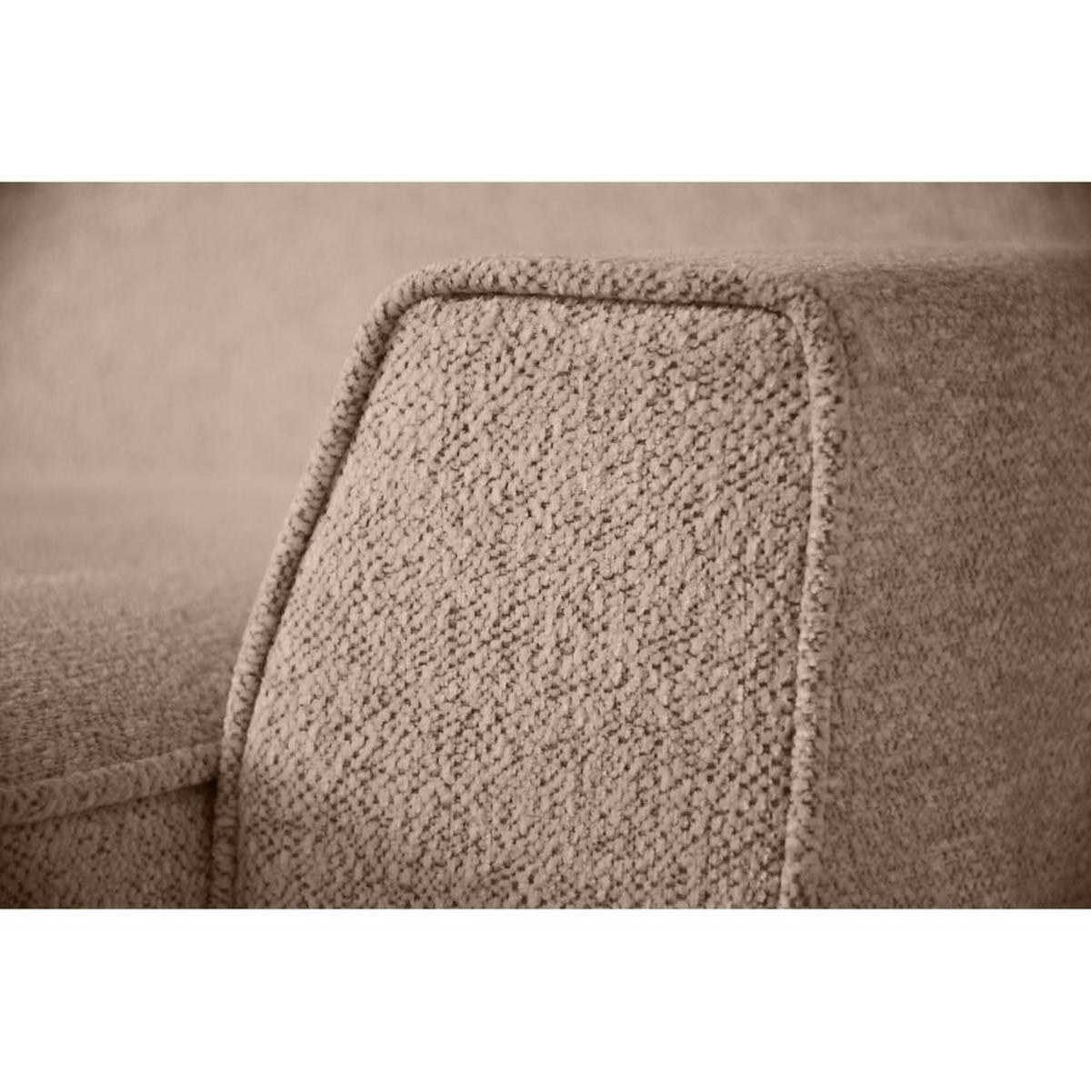 ECKSCHLAFSOFA Teramo hellbraun - Hellbraun/Schwarz, Kunststoff/Textil (235/150cm) - Beautysofa