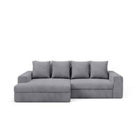 ECKSOFA Paola 3 Sitzplätze Hellgrau - Grau, Holz (272/167cm) - Petits-meubles