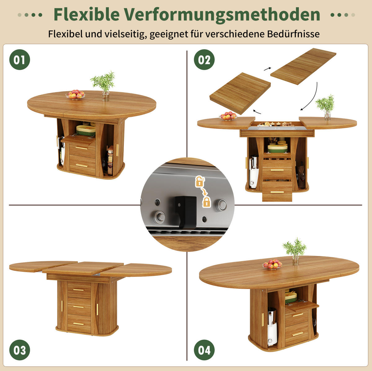 ESSTISCH 118-158/118/77 cm Walnuss aus MDF ausziehbar - Braun, Holzwerkstoff (118/118/77cm) - OKMYHOME