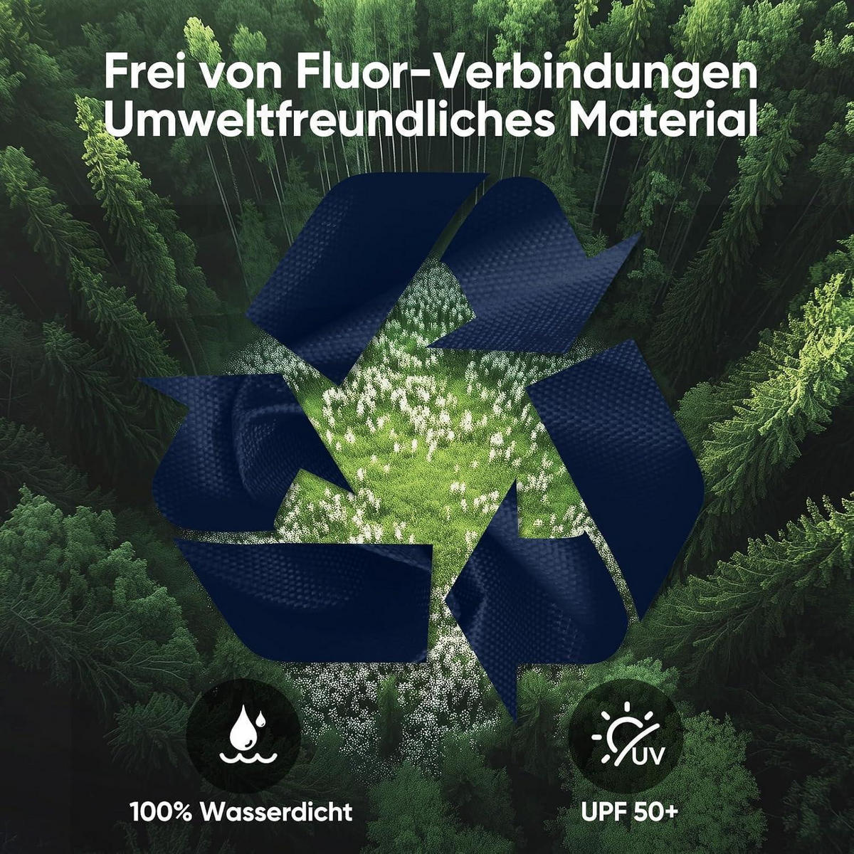 FALTPAVILLON 3x6m Dunkelblau wasserdicht mit Seitenwänden - Dunkelblau, Textil (256/256/256cm)