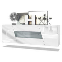 SIDEBOARD Houston Grau Hochglanz - Grau, Holzwerkstoff (178/57.5/38.5cm) - Vladon