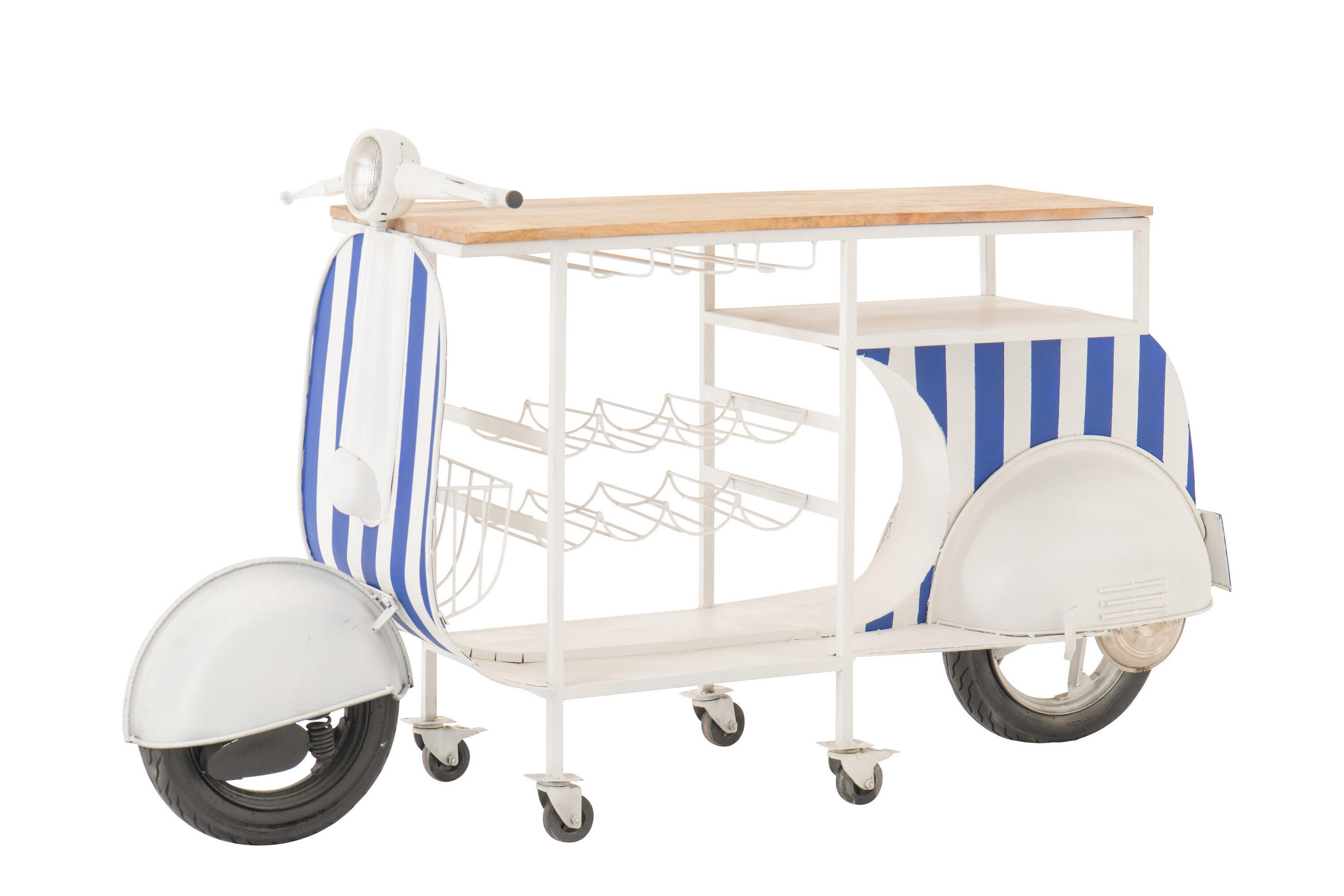 BARSCHRANK SCOOT GESTREIFT - Orange, Metall (64/102/180cm) - J-Line