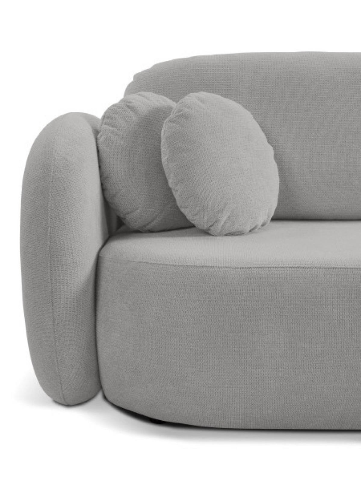 ECKSOFA Hellgrau OLIVIO Ausziehbar Rechts - Hellgrau/Grau, Textil (174/248cm) - Sepro Meble