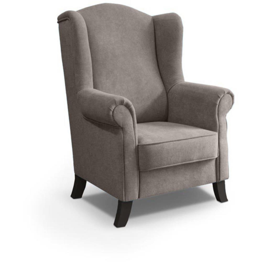 OHRENSESSEL Leonardo hellbraun - Hellbraun, Holz/Textil (88/118/86cm) - Beautysofa