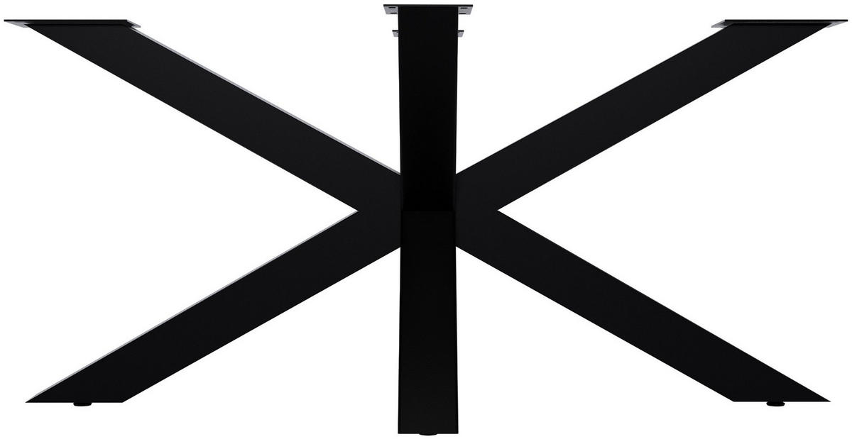 TISCHBEIN eckig 150/78/71 cm Metall Schwarz - Schwarz, Metall (150/71/78cm) - CLP