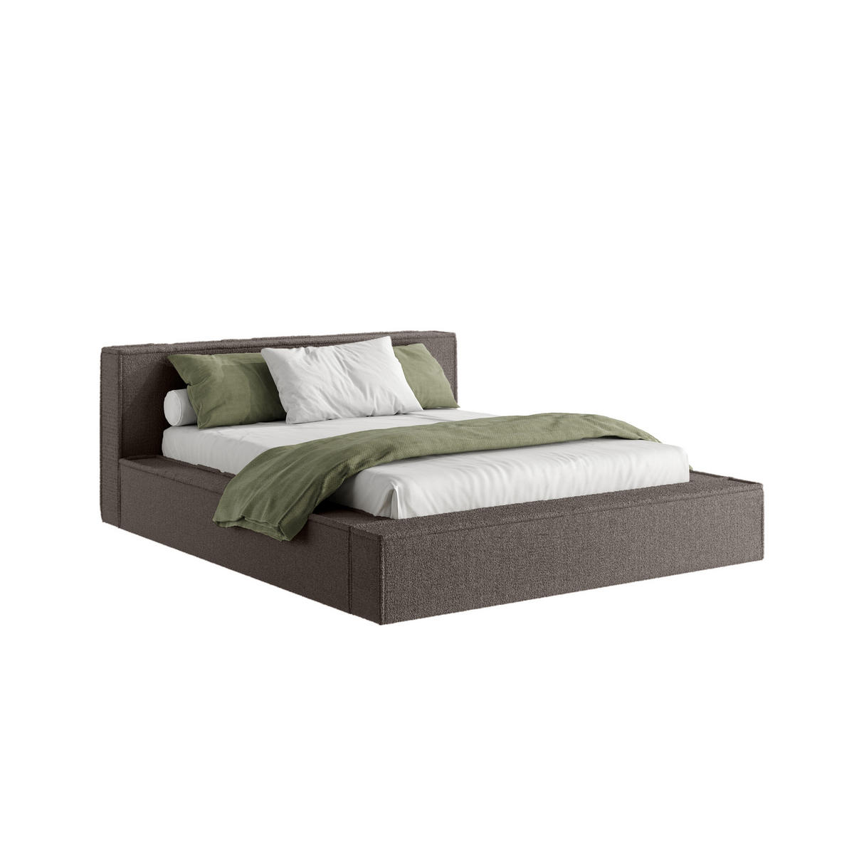 POLSTERBETT Menfi 120x200 cm, Braun - Braun, Textil (120/200cm) - Fedve