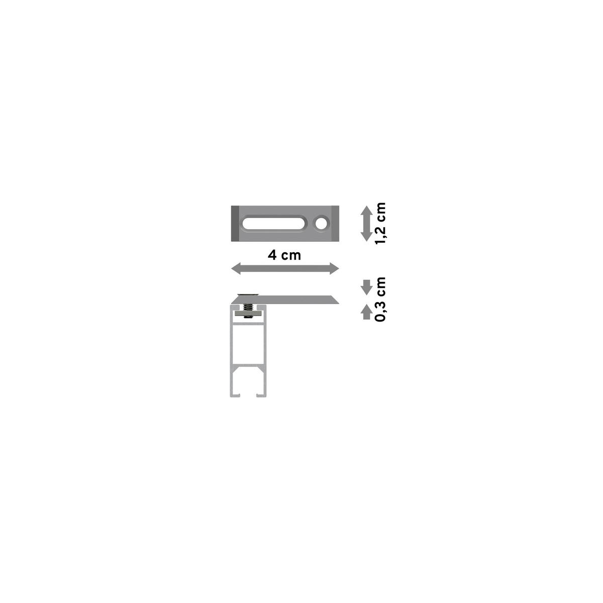 INNENLAUF-GARDINENSTANGEN-SET Smartline Paxo 180 cm, 1-läufig, 14x35 mm Weiß - Weiß, Metall (180cm) - INTERDECO