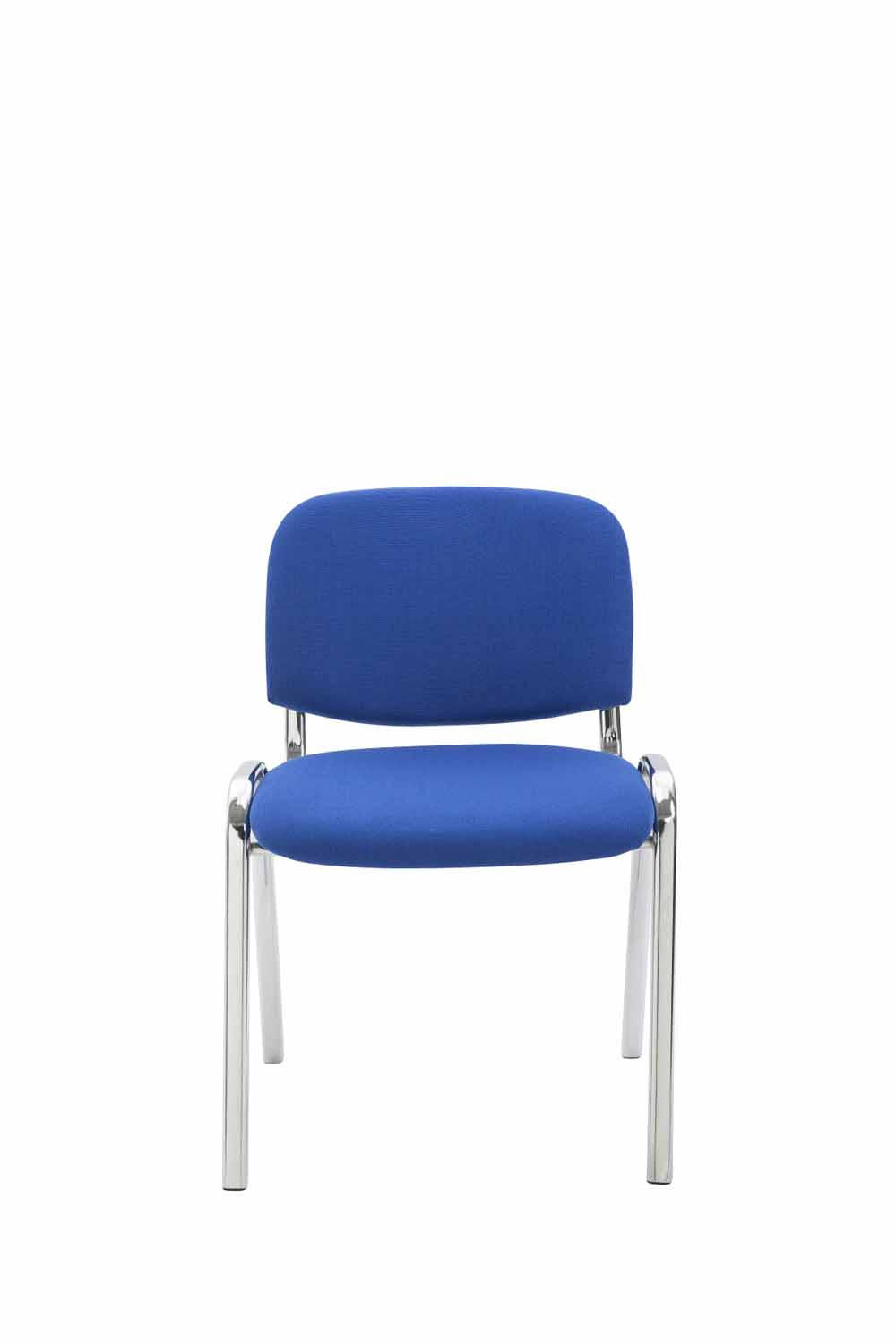 BESUCHERSTUHL Keen mit Stoffbezug, Gestell in Chromoptik / Bezug Blau - Blau/Chromfarben, Textil/Metall (53/83/53cm) - TPFLiving