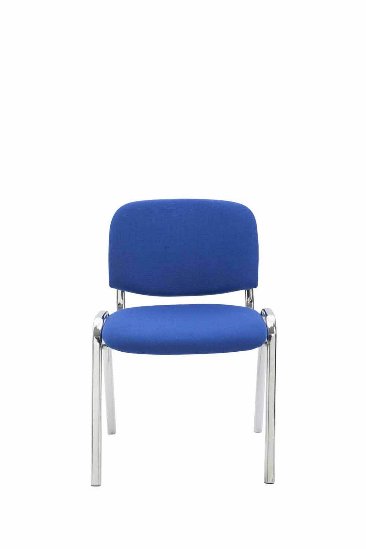 BESUCHERSTUHL Keen mit Stoffbezug, Gestell in Chromoptik / Bezug Blau - Blau/Chromfarben, Textil/Metall (53/83/53cm) - TPFLiving