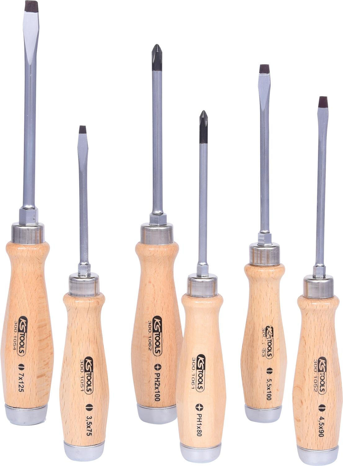 ERGOTORQUE WOODMAX SCHLAG-SCHRAUBENDREHER-SATZ, 6-TLG - Multicolor, Kunststoff/Metall (34/19/45cm) - KS Tools