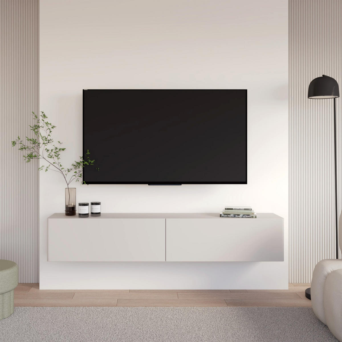 TV-STOLÍK Olio Kašmír 175 cm - kašmírová, kompozitné drevo (175/28.4/31.6cm) - Selsey