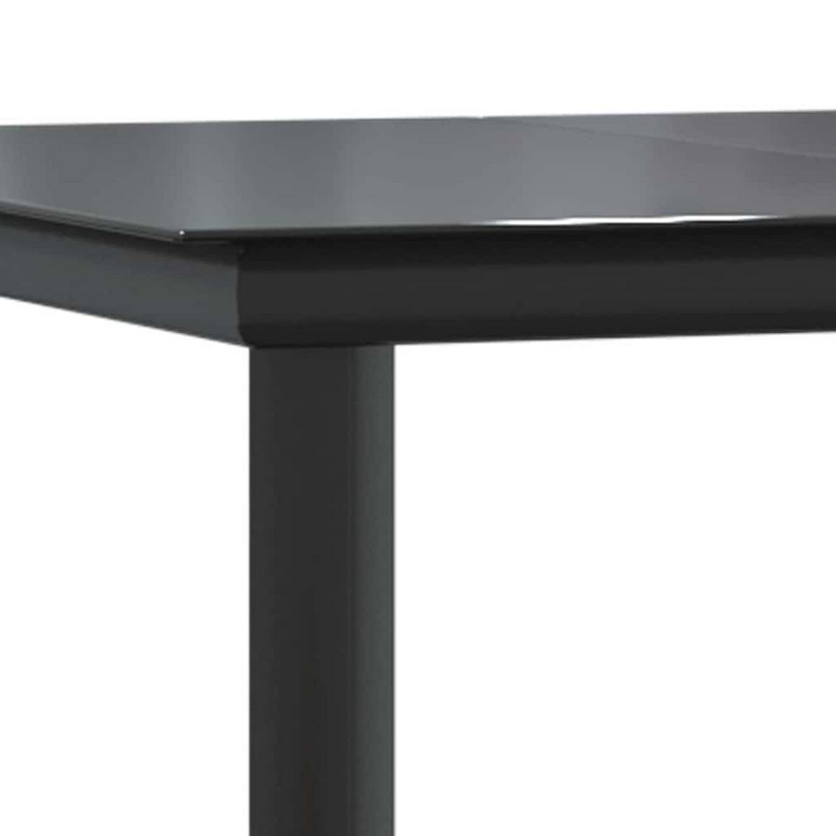 GARTEN-ESSGRUPPE 5-TLG. Schwarz Poly Rattan - Schwarz, Kunststoff - vidaXL