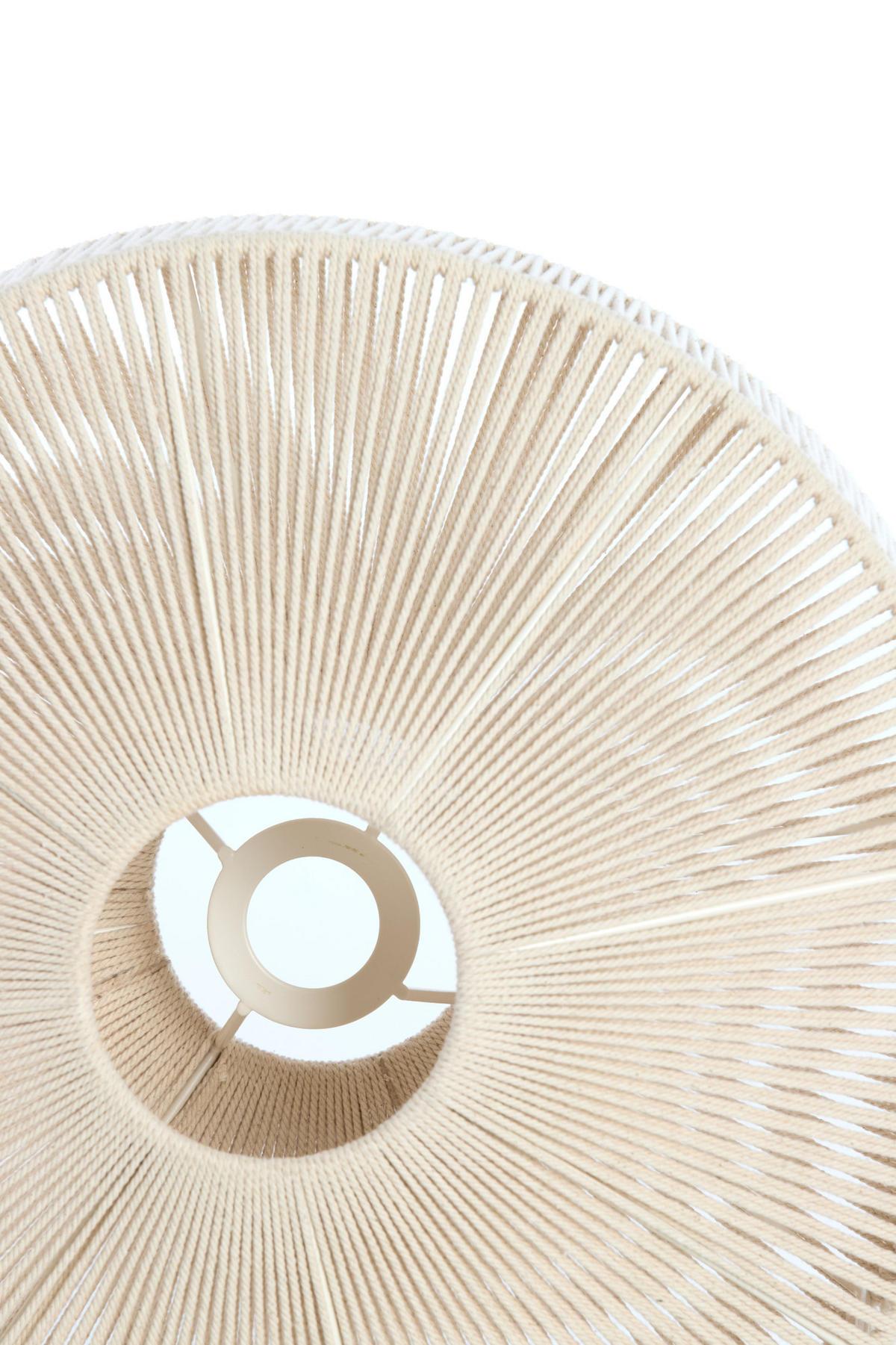LAMPENSCHIRM Biljana Weiß Ø31/16 cm - Weiß, Textil (31/31/16cm) - Light & Living