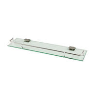 GLASABLAGE 50/11/3.5 cm Badezimmer Wandmontage Glas Transparent - Transparent, Glas/Metall (50/3.5/11cm) - Livingandhome