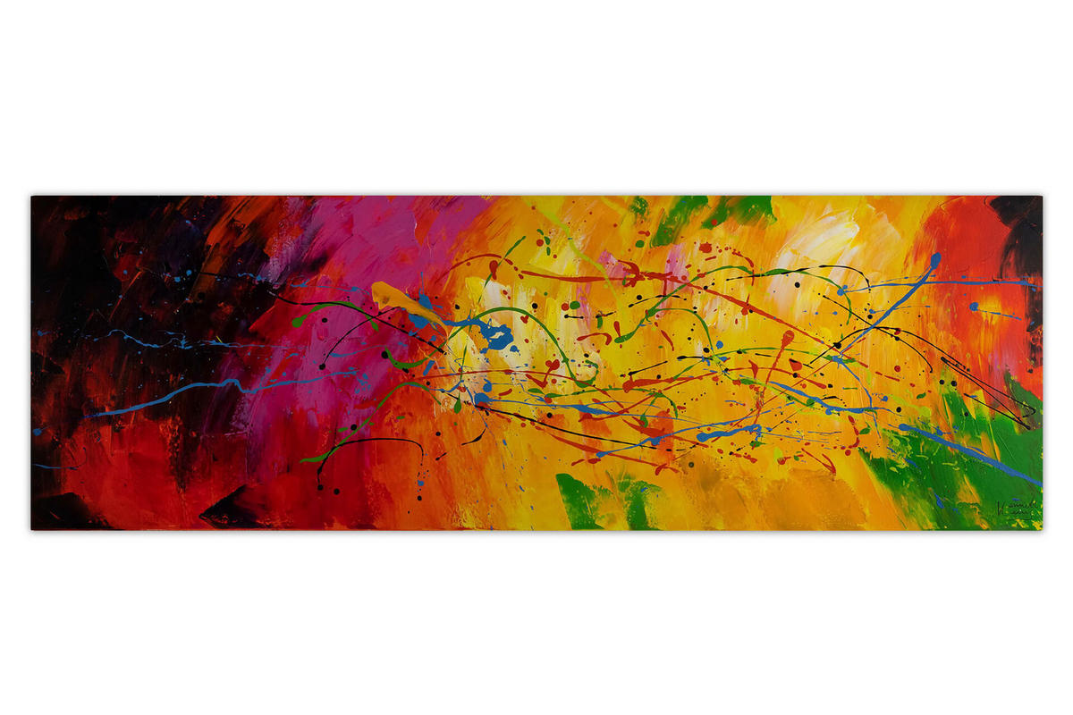 ÖLGEMÄLDE 150/50 cm - Multicolor, Holz/Textil (150/50cm) - KUNSTLOFT