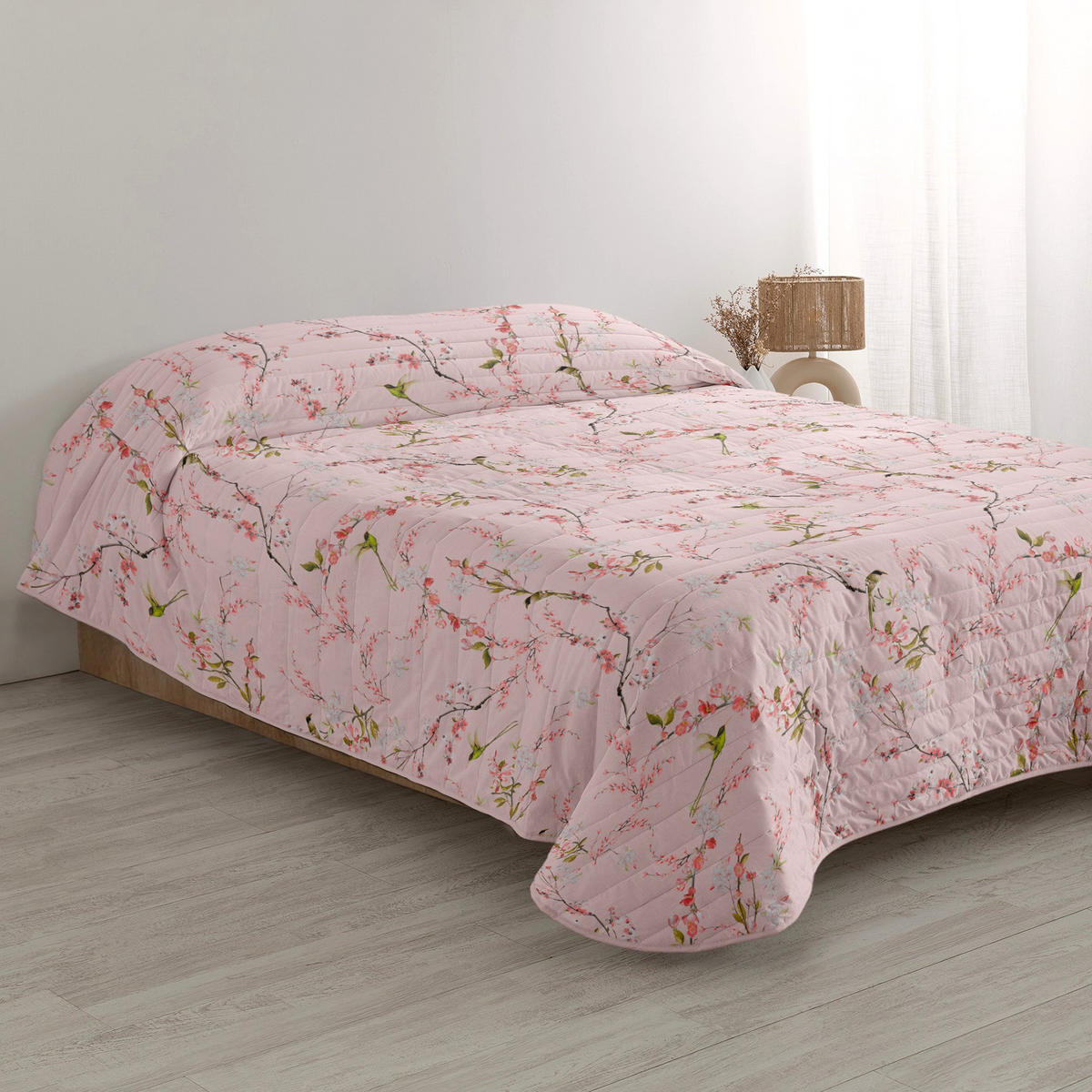 TAGESDECKE Chinoiserie rose 270x260 cm (Bett 160/180) - Multicolor, Textil (270/260cm) - Happy Friday