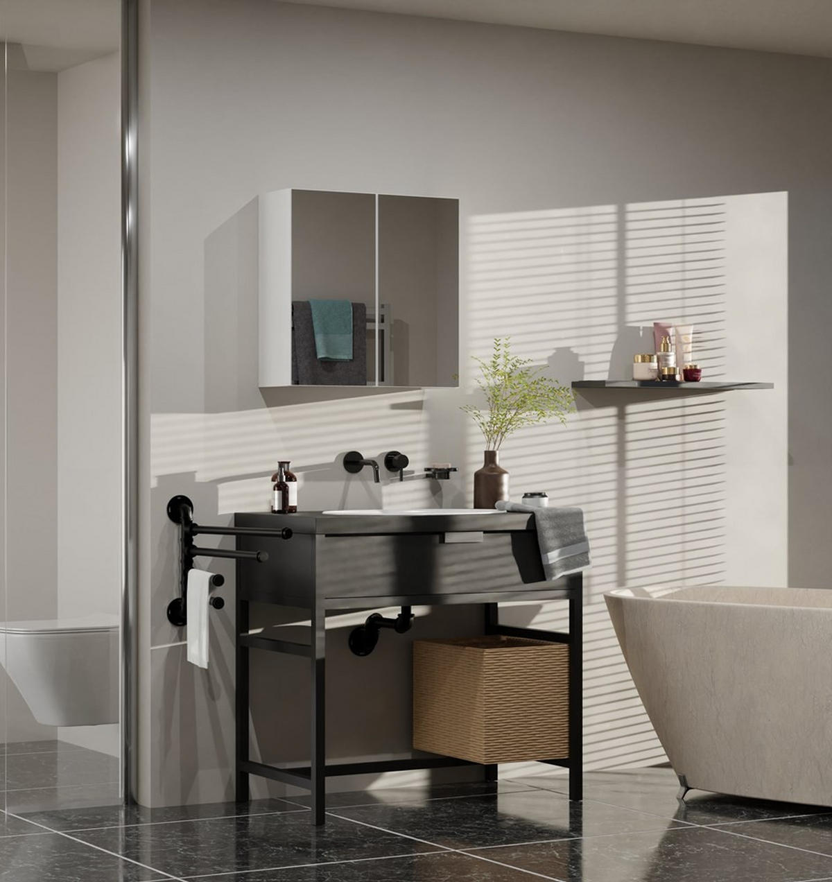 HÄNGESCHRANK Weiß 60/60/22 - Weiß, Holzwerkstoff (60/60/22cm) - RAUMHIRSCH FURNITURE