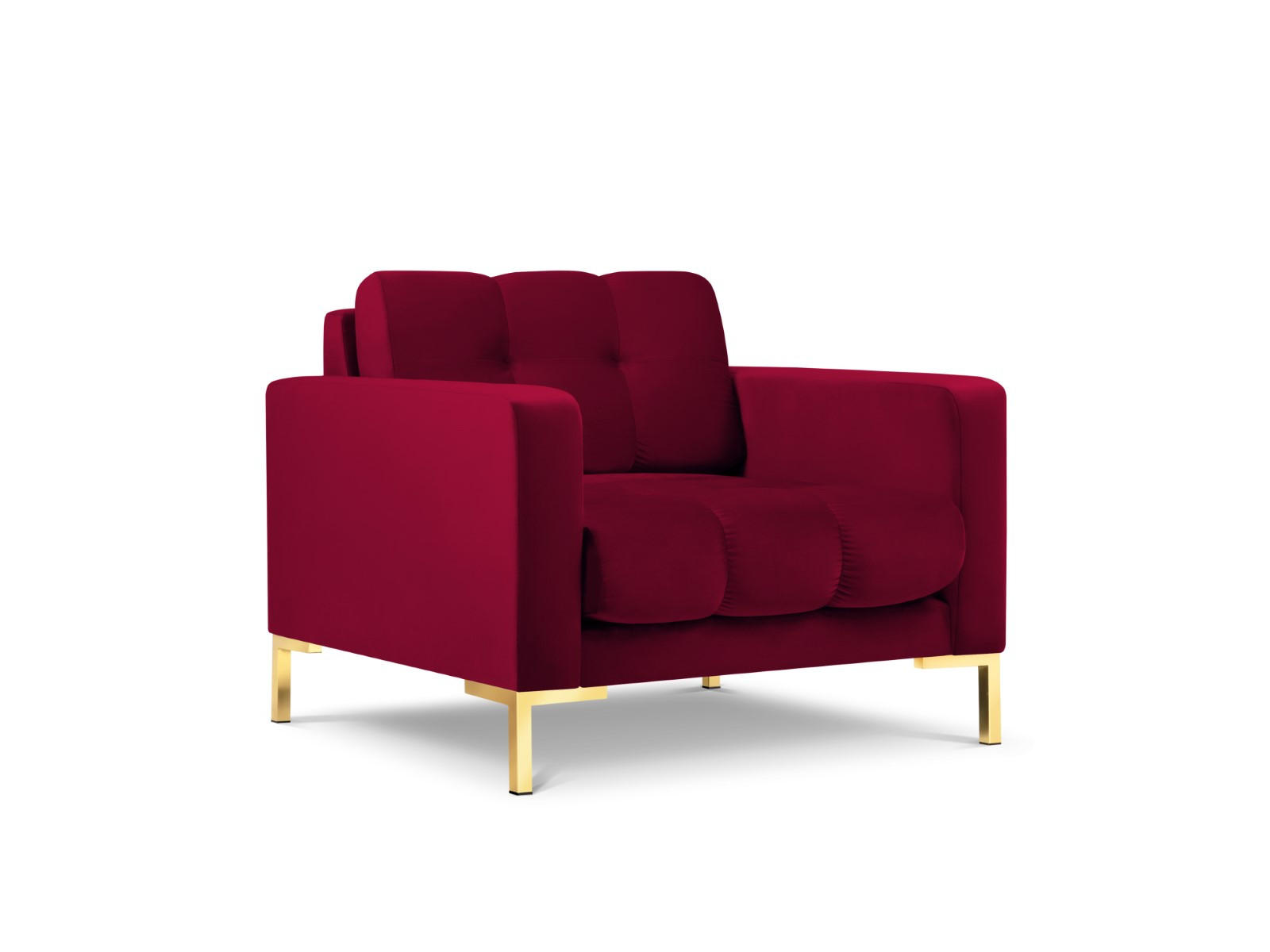 SESSEL Mamaia aus Samt rot - Rot, Textil (92/75/87cm) - Micadoni