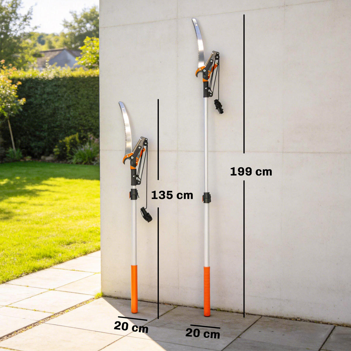 ASTSÄGE DE-10252 2-in-1 mit Teleskopstiel (135-199 cm) Orange - Orange, Metall (20/3.3/199cm) - ComfortXL