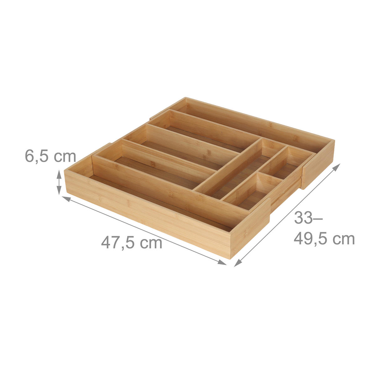 BESTECKKASTEN - Hellbraun, Holz/Holzwerkstoff (49.5/6.5/47.5cm) - Relaxdays