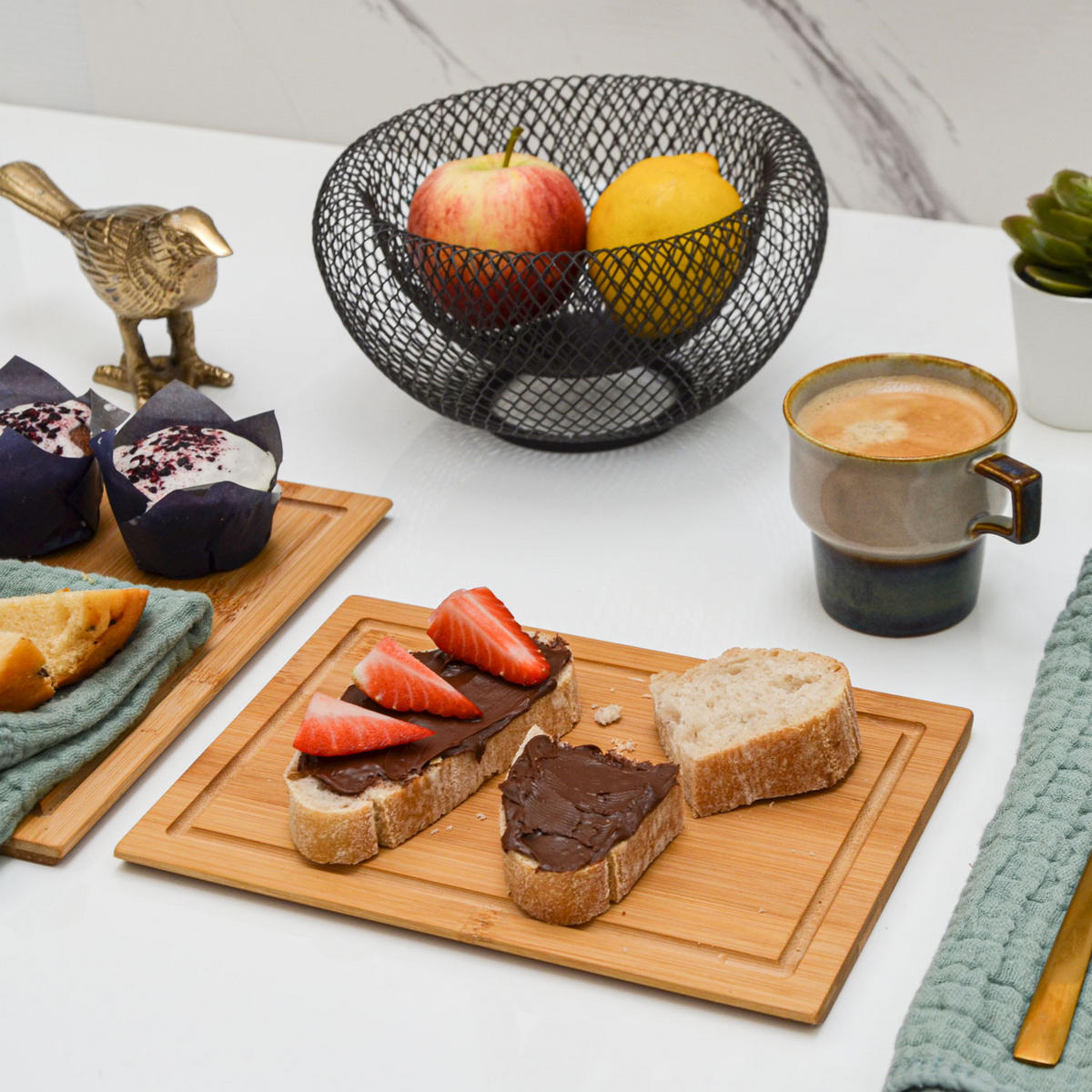 FRÜSTÜCKSBRETT rund, 15/22/0,8 cm, Bambus - Braun, Holz (15/22cm) - Dunedesign
