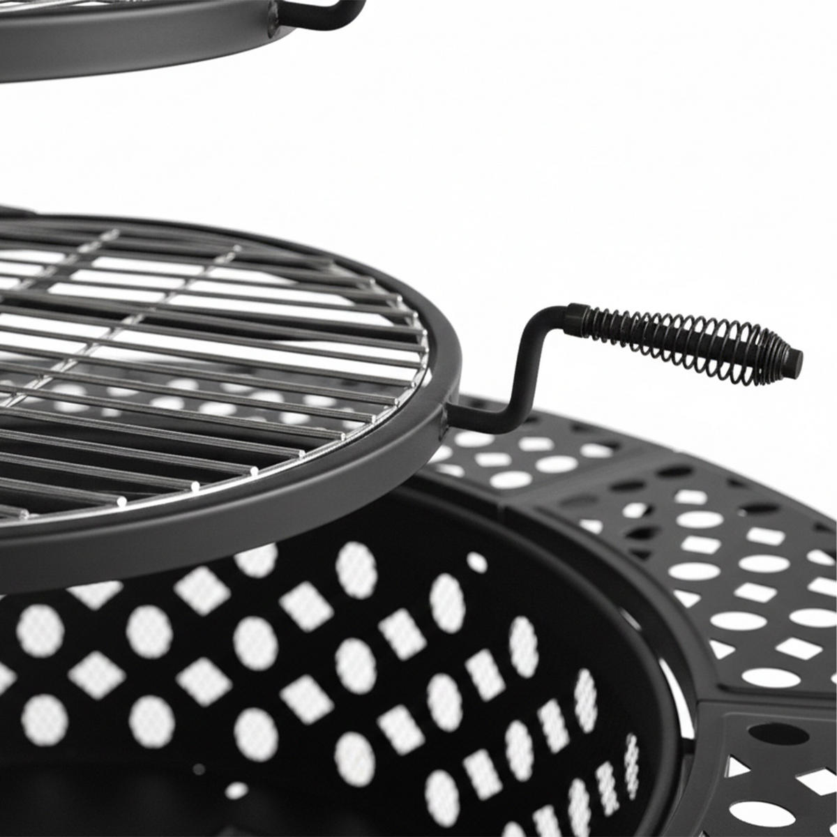 FEUERSCHALE - Schwarz, Textil/Metall (92/71/92cm) - Relaxdays