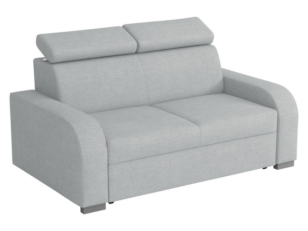 SOFA Oslo 2 - Silberfarben/Grau, Holz/Kunststoff (170/85/100cm) - MIRJAN24