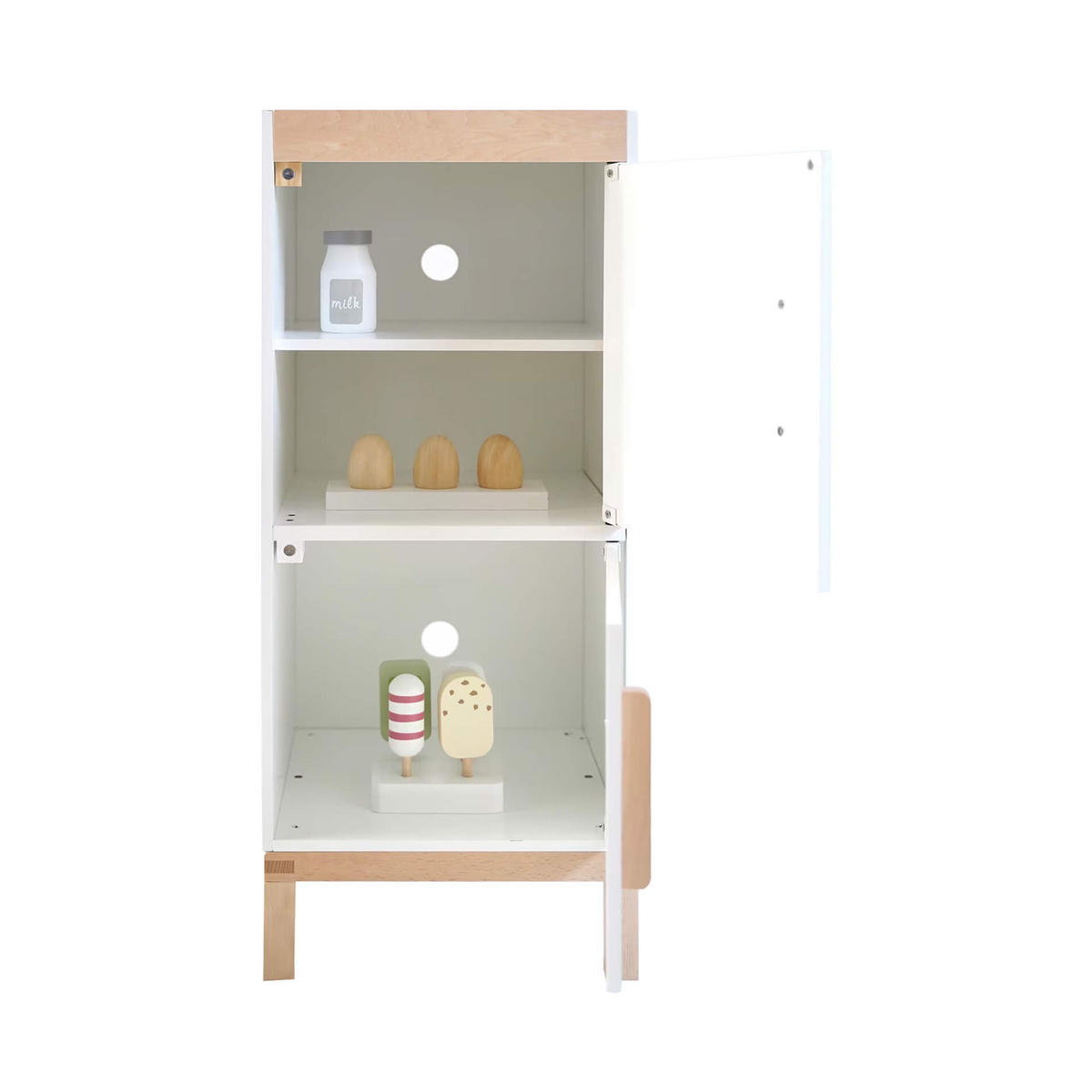 HOLZSPIELZEUG Kühlschrank 30/30/73 cm - Multicolor, Holz (30/30/73cm)