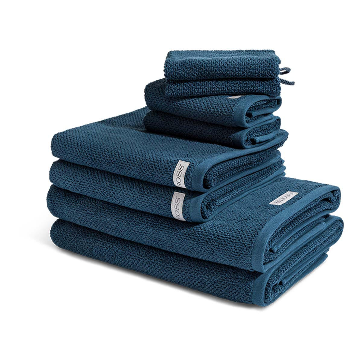 FROTTIERSET Selection 8-teilig - Blau, Textil (50/100cm) - Ross